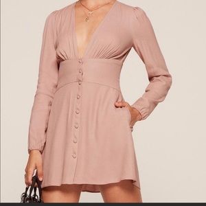 REFORMATION Elisabeth mini dress pink 4 NWT